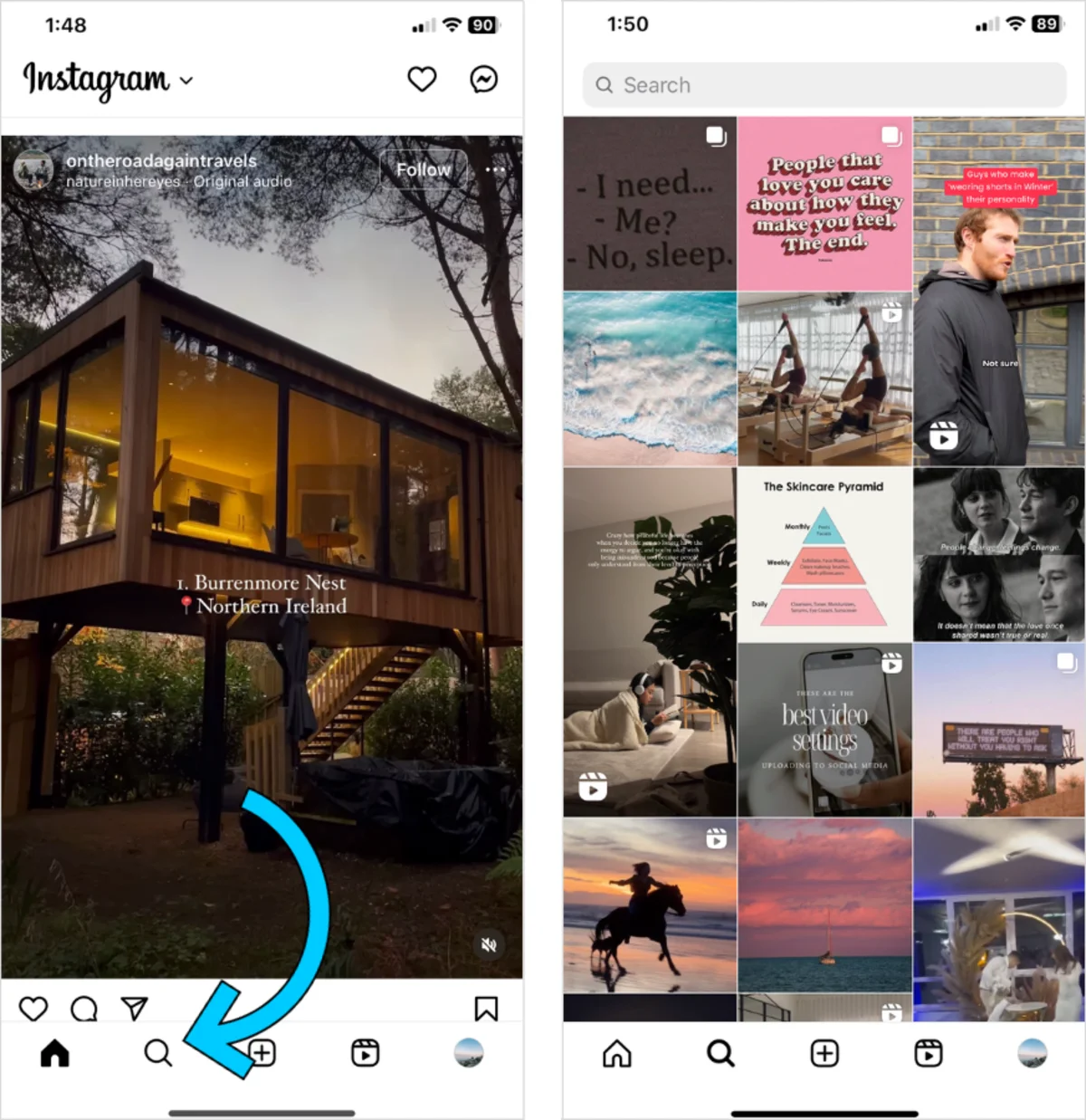 Instagram SEO search interface